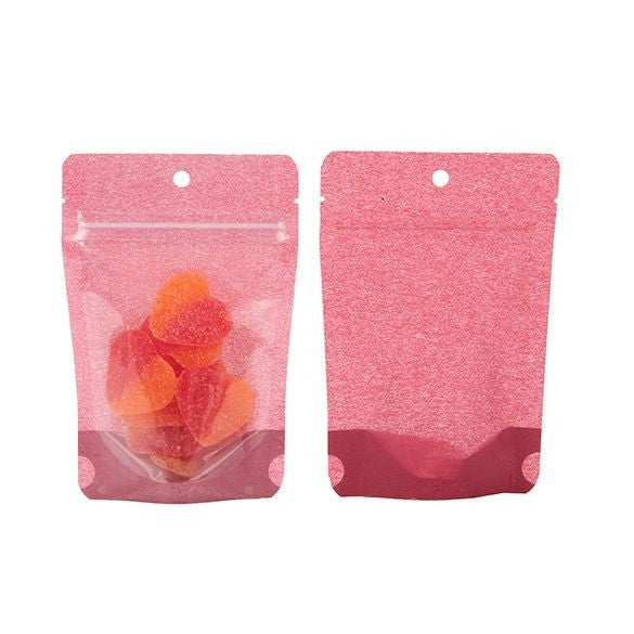 Buste doypack in carta di riso rosa 10.2x6x15.2cm | 57 grammi (100 pezzi) [ZBGR2HR]