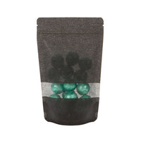 Stand Up Pouches Rice Paper Black with Window 13x7.9x20.6cm | 113 grams