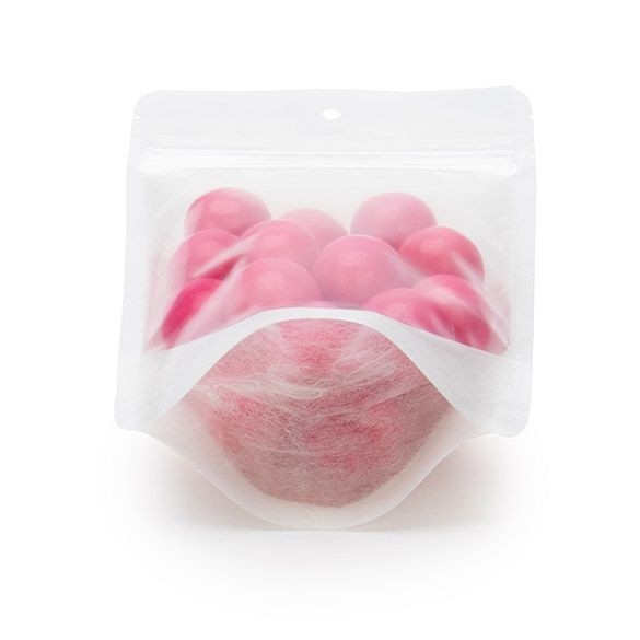 Buste doypack in carta di riso trasparente/bianco 11.9x7.6x18.4cm | 114 grammi con foro (100 pezzi) [ZBGR46WCH]