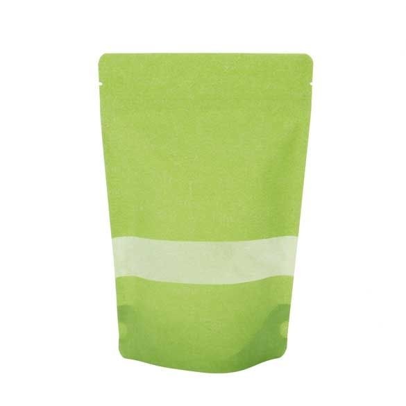 Busta doypack in carta di riso verde 13x7.9x20.6cm | 113 grammi (100 pezzi) [ZBGR3GR]