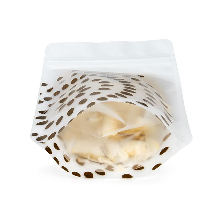 Buste doypack Frosted con fiore d'oro 13x7,9x20,6 cm (25 pezzi) [ZBGSW3BG]