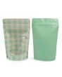 Buste doypack Trasparente/Plaid verde pastello 13x7,9x20,6 cm (25 pezzi) [ZBGSW3GR]