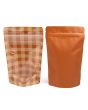 Buste doypack Trasparente/Plaid arancione pastello 13x7,9x20,6 cm (25 pezzi) [ZBGSW3OP]