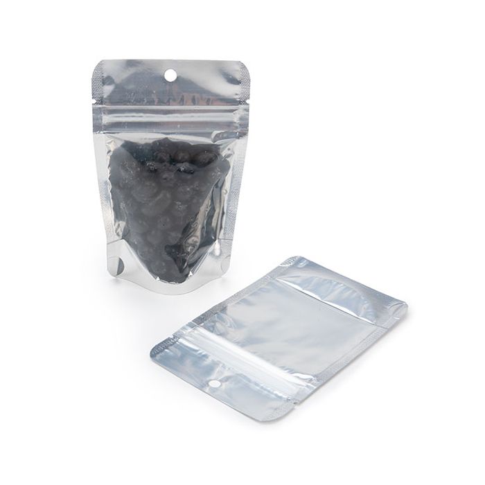 Buste doypack con retro bianco 8 x 5 x 13 cm con foro (100 pezzi) [ZBGW1H]