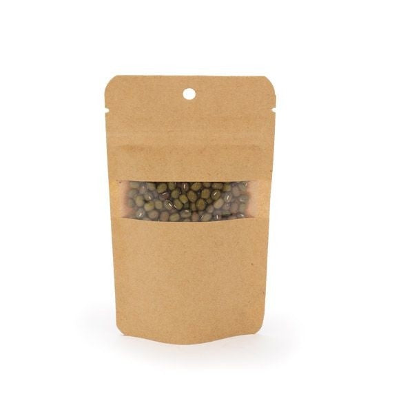 Buste doypack Kraft 8x5x13cm | 28 grammi con foro (100 pezzi) [ZBGW1KH]