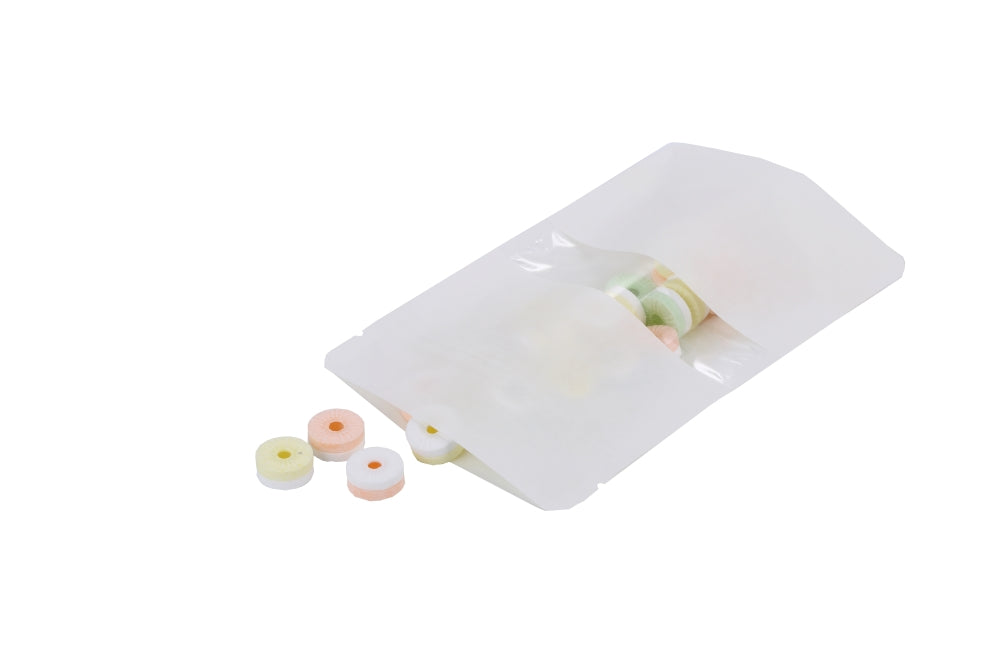 Buste doypack bianco Kraft 10x6x15cm | 57 grammi (100 pezzi) [ZBGW2WK]