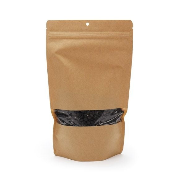 Buste doypack Kraft 17x9x28.5cm | 340 grammi con foro (100 pezzi) [ZBGW4KH]