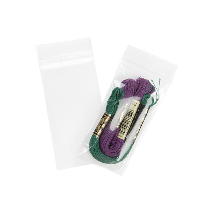 Grip Seal Bags 5x10cm Crystal Clear PP 50 micron