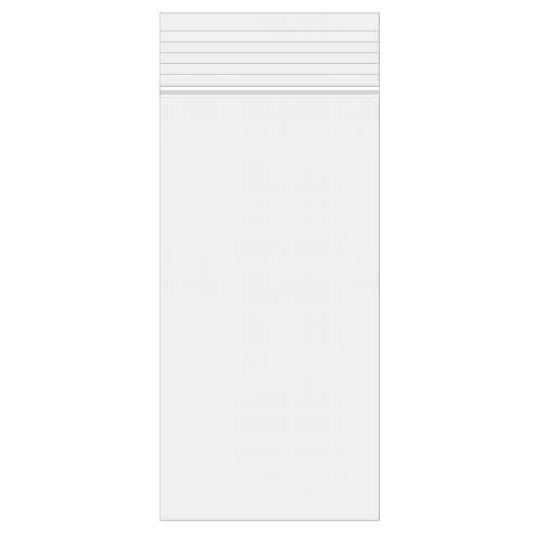 Sacchetto trasparente con chiusura a pressione 12.5x25.5cm PP 50 microns (100 pezzi) [ZC510]