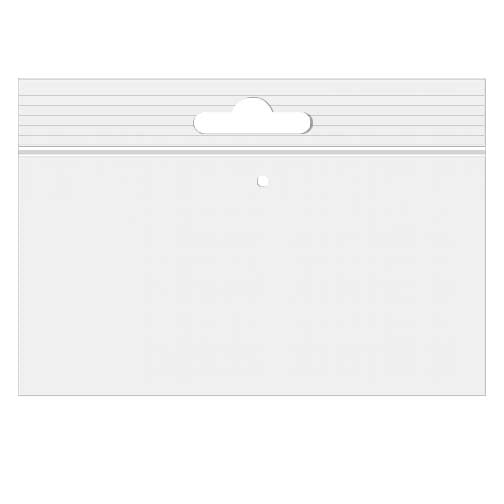 Sacchetto trasparente con chiusura a pressione, foro europeo e foro per l'aerazione 15x10cm PP 50 microns (100 pezzi) [ZE64V]
