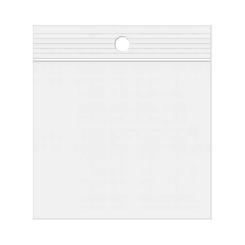 Sacchetto trasparente con chiusura a pressione e foro 10x7.5cm PP 50 microns (100 pezzi) [ZR43]