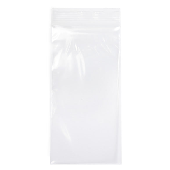 Sacchetto trasparente con chiusura a pressione 7.5x15cm PE 100 micron (100 pezzi) [4PE36]