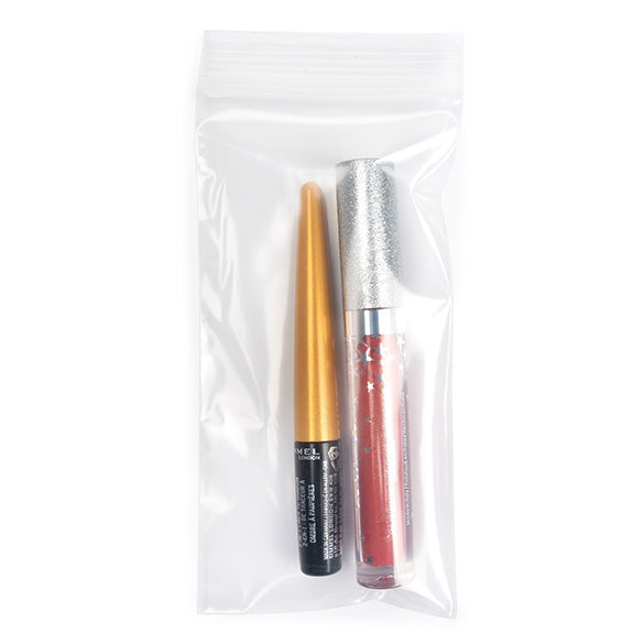 Sacchetto trasparente con chiusura a pressione 7.5x15cm PE 100 micron (100 pezzi) [4PE36]