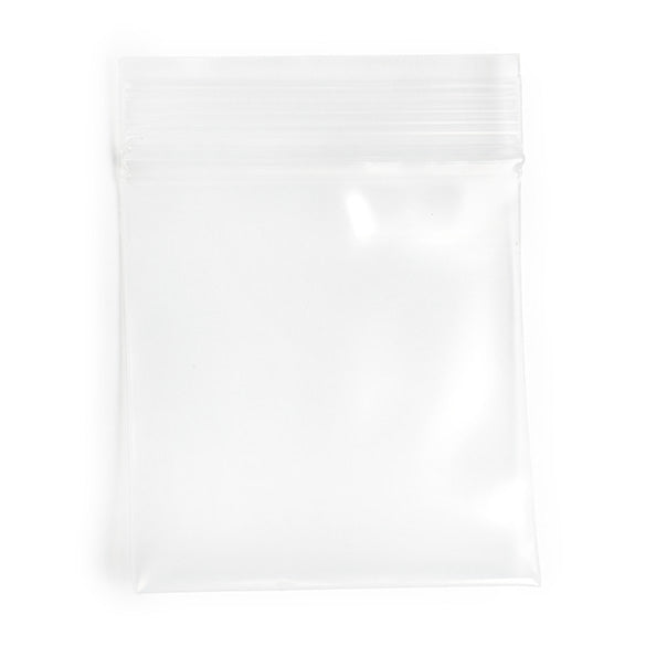 Sacchetto trasparente con chiusura a pressione 7.5x7.5cm PE 150 micron (100 pezzi) [6PE33]