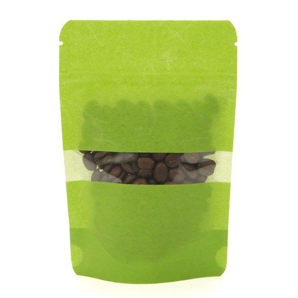 Busta doypack in carta di riso verde 10x6x15cm | 57 grammi (100 pezzi) [ZBGR2GR]