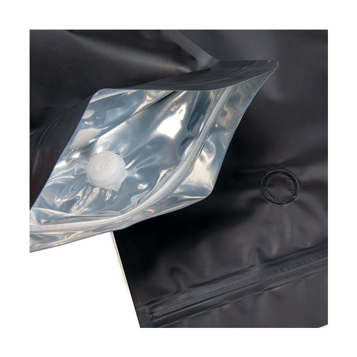 Buste doypack nere 17,1x8,9x28,6cm con valvola (100 Pezzi) [ZBGM4MBV]