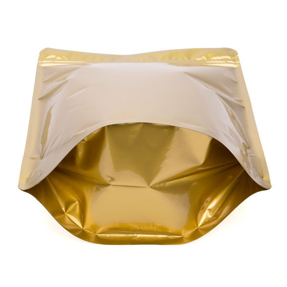 Buste doypack trasparenti/oro 23x12x34.5cm | 907 grammi (100 pezzi) [ZBGG6]