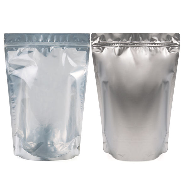 Buste doypack trasparenti/Argento 23x12x34.5cm | 907 grammi (100 pezzi) [ZBGS6]