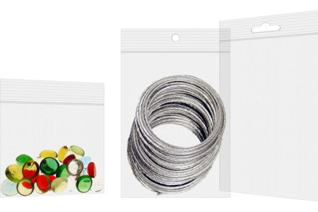 Sacchetto trasparente con chiusura a pressione, foro europeo e foro per l'aerazione 20.5x25.5cm PP 50 microns (100 pezzi) [ZE810V]