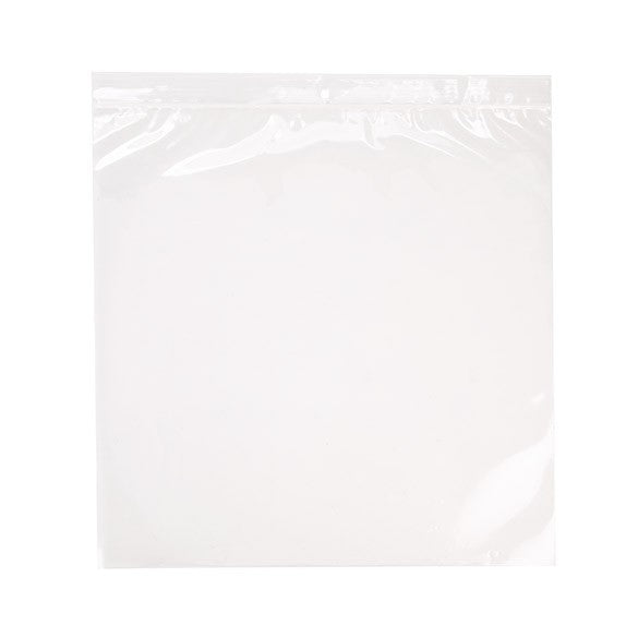 Sacchetto trasparente con chiusura a pressione e foro 32x32cm PP 50 microns (100 pezzi) [ZR12H]