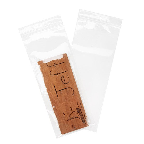 Sacchetto trasparente con chiusura a pressione e foro 10x25.5cm PP 50 microns (100 pezzi) [ZR410]