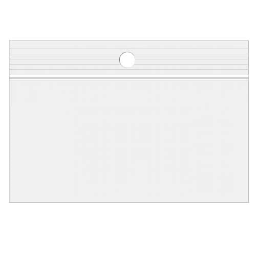 Sacchetto trasparente con chiusura a pressione e foro 15x10cm PP 50 microns (100 pezzi) [ZR64]