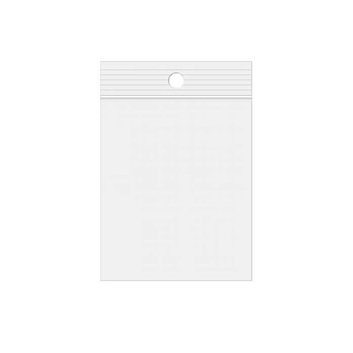 Sacchetto trasparente con chiusura a pressione e foro 5x7.5cm PP 50 microns (100 pezzi) [ZR23]